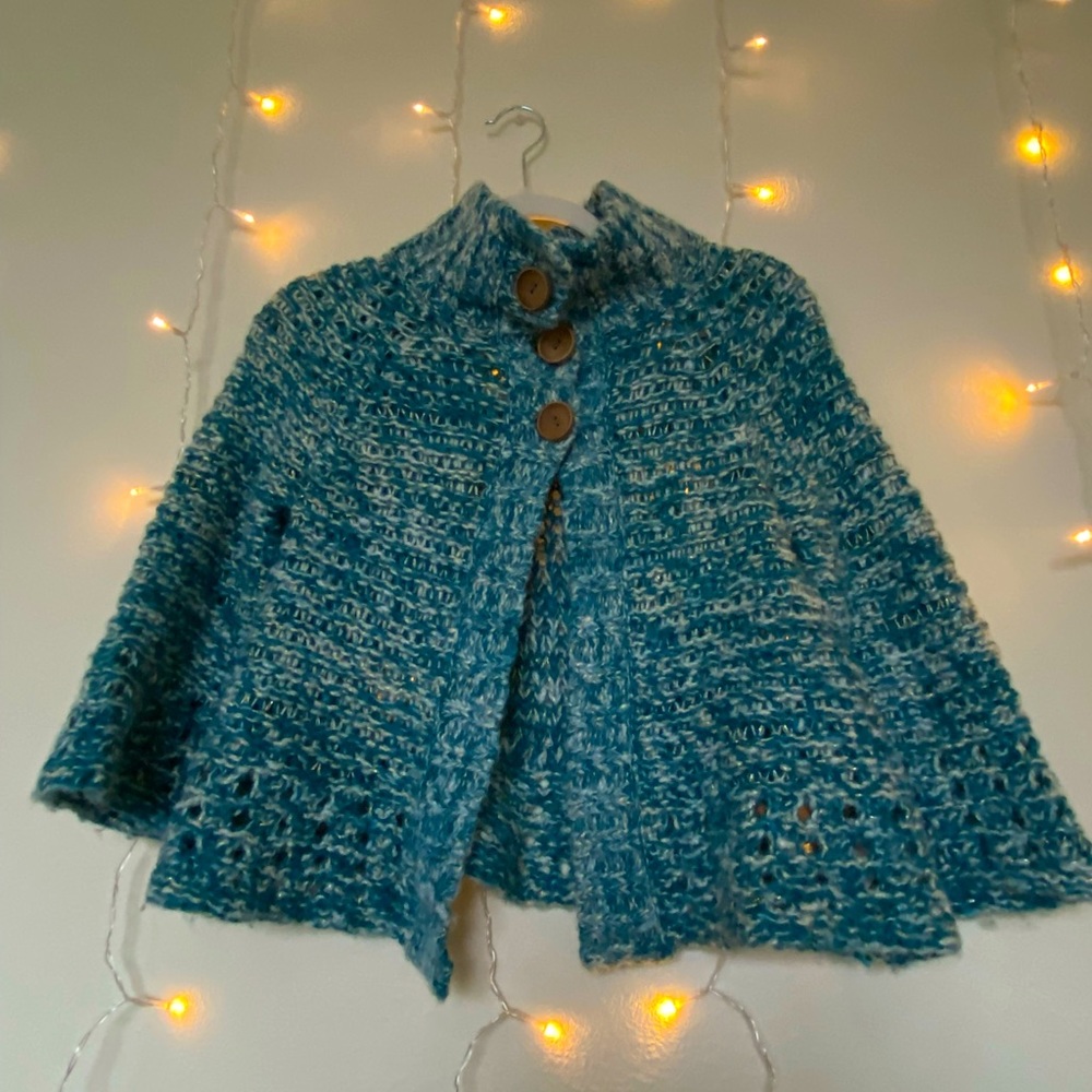Free people blue sweater cardigan